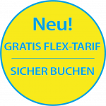 Sicher Buchen! Gratis Flex-Tarif